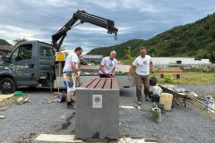 Aufbau Sitzgelegenheit