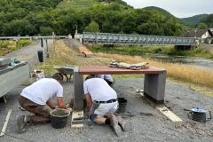 Aufbau Sitzgelegenheit