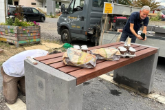 Aufbau Sitzgelegenheit