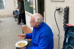 Der Macher, Johannes "Horschel" Montermann beim Essen.