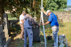 Horschel, Egon und Helmut beim Setzen